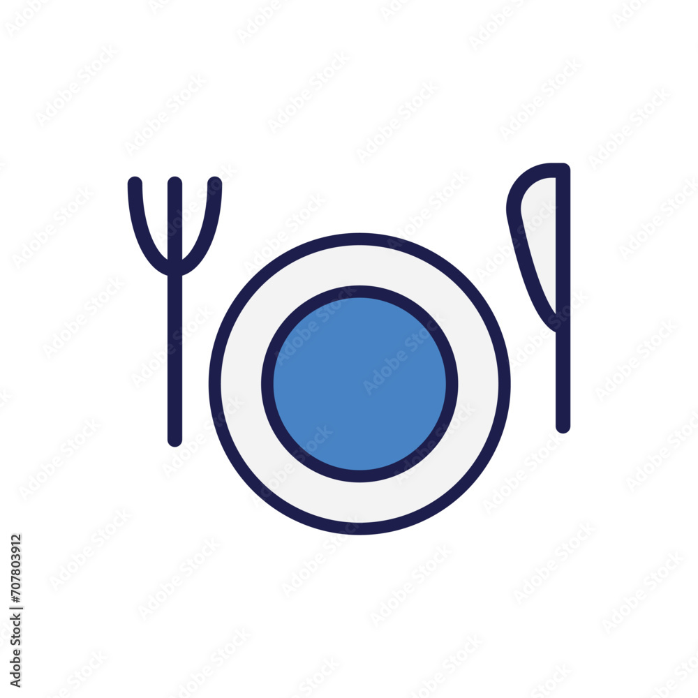 dinner icon with white background vector stock illustration dinner icon with white background vector stock illustration