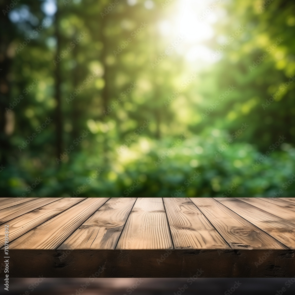 An empty rustic wooden table with a blurry boreal forest background is the perfect backdrop for mocking up a product display. The picnic table top can be customized for editing purposes. An empty rustic wooden table with a blurry boreal forest background is the perfect backdrop for mocking up a product display. The picnic table top can be customized for editing purposes.