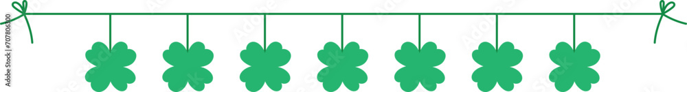 St Patrick Day Clover Leaf Border Cover Decoration Flag St Patrick Day Clover Leaf Border Cover Decoration Flag