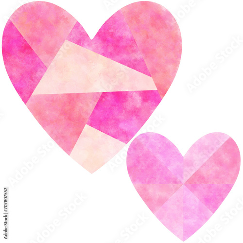 Pink heart clipart transparent background PNG
