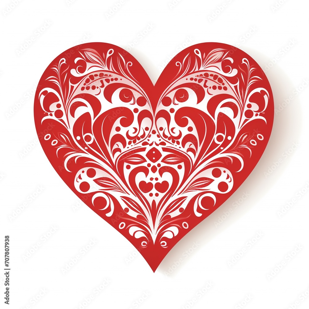 Valentine's day greeting card with red heart. Vector illustration.AI. Valentine's day greeting card with red heart. Vector illustration.AI.
