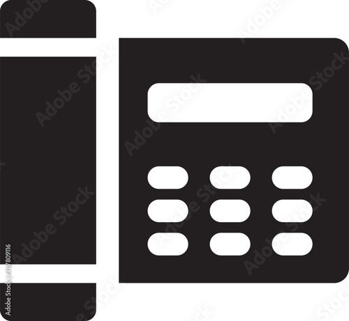 Rounded filled Telephone Icon