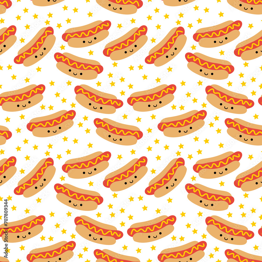 Hotdog Faces seamless pattern repeat pattern Hotdog Faces seamless pattern repeat pattern