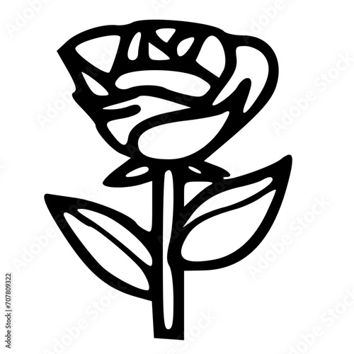 I made a rose flower into an icon.
