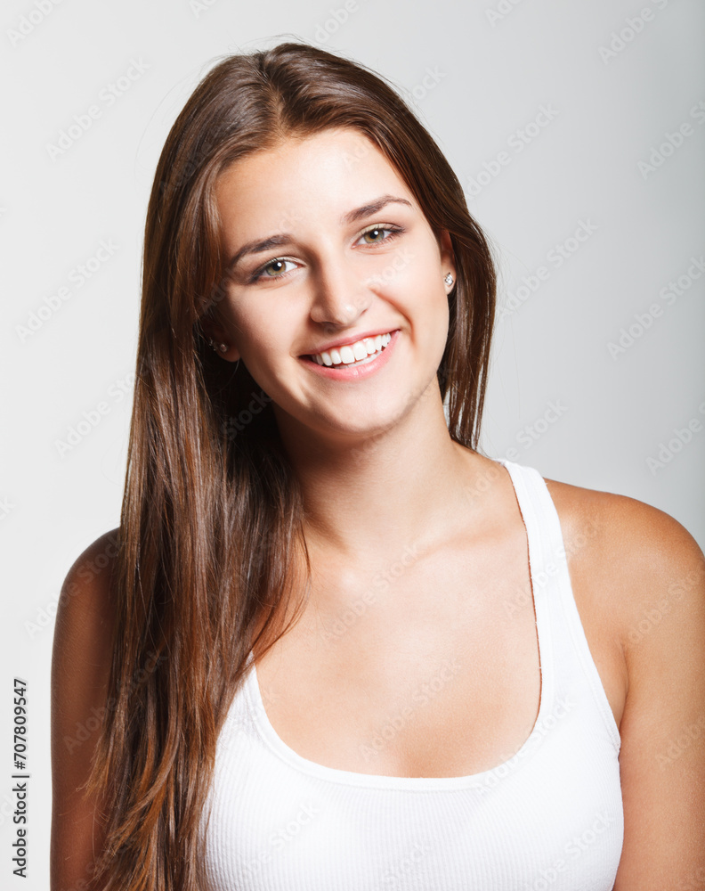 Portrait of a young smiling girl Portrait of a young smiling girl