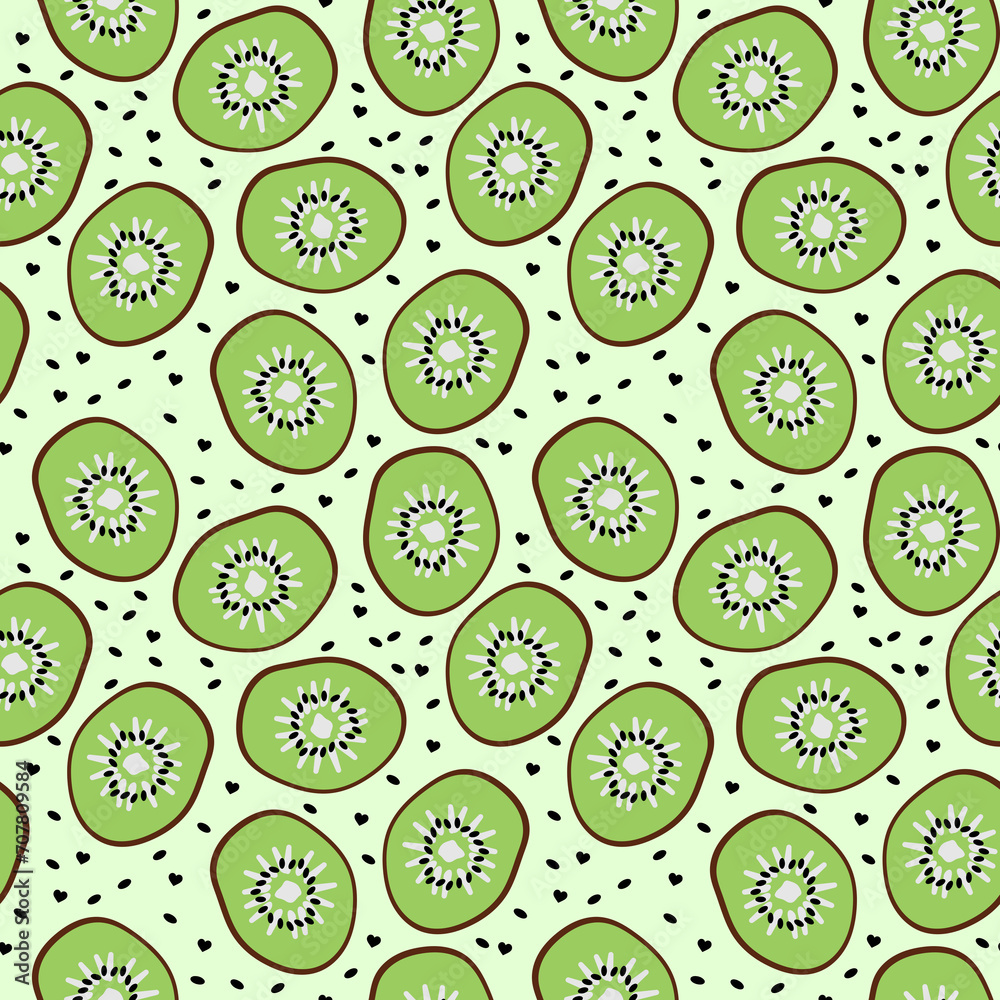Kiwi seamless pattern repeat pattern Kiwi seamless pattern repeat pattern