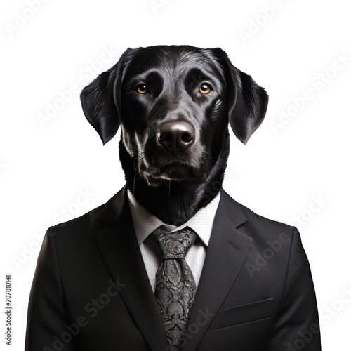  Businessman dog wearing suit © PNG River Gfx