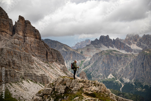 Trekker near Forcella Nuvolau