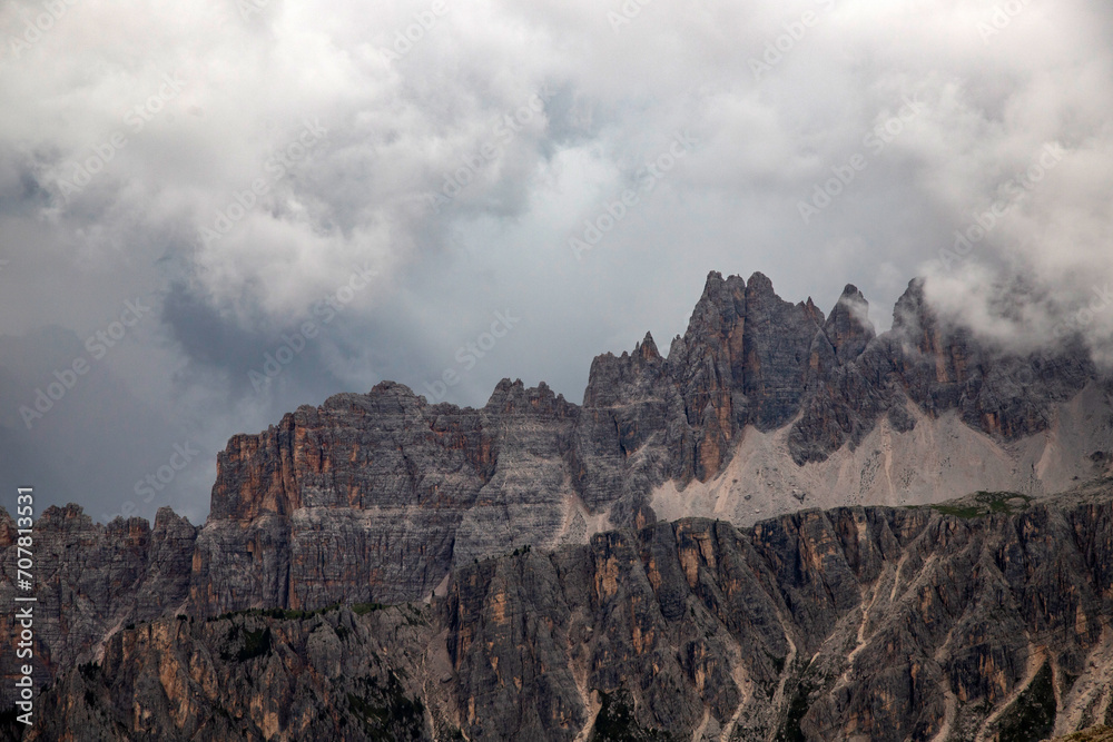 Lastoi De Formin and Cima Ambrizzola from the trail to Nuvolau refuge.