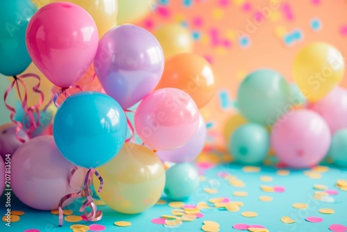 Birthday background theme bright colors
