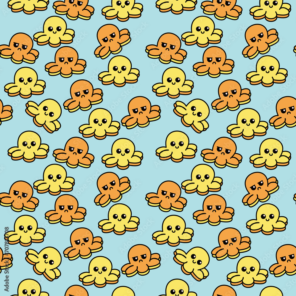 Reverse Octopus seamless pattern repeat pattern Reverse Octopus seamless pattern repeat pattern