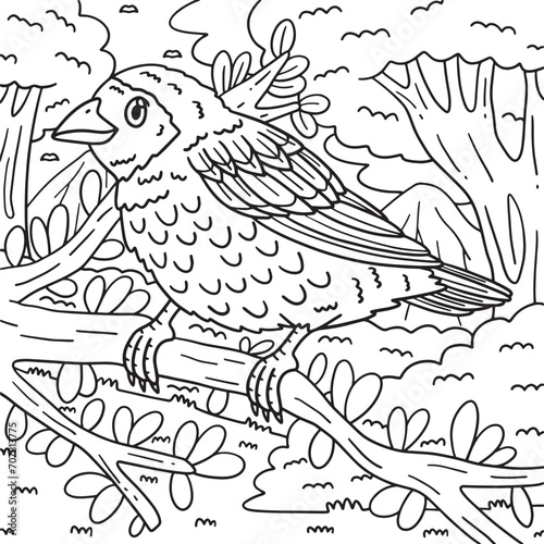 Red Billed Quelea Bird Coloring Page for Kids