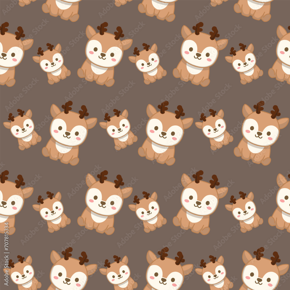 Cute deer seamless pattern Cute deer seamless pattern