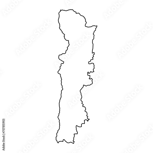 Alaotra Mangoro region map, administrative division of Madagascar. Vector illustration. photo