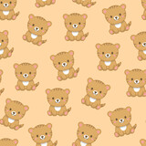 Animal Pattern with Cute Tiger