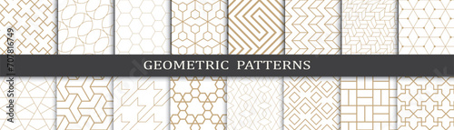 Set of arabic seamless patterns. Asian geometric traditional design islamic pattern. Seamless arabic ramadan pattern. photo