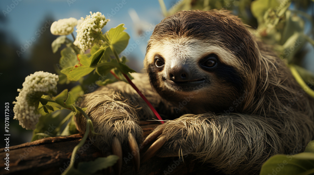 Sloth in nature. Sloth in nature.