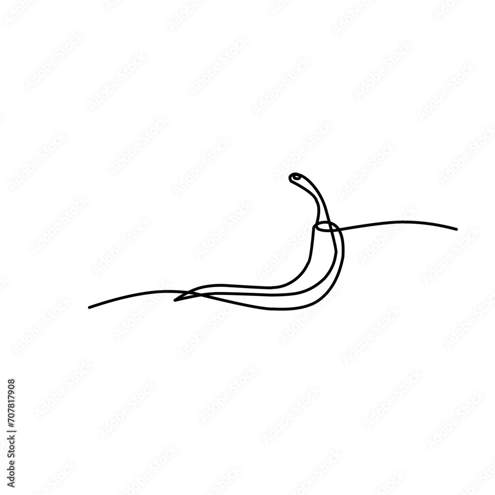 One Line Drawing Chilli
