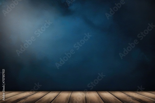 Abstract aquarel dark blue studio background for product presentation