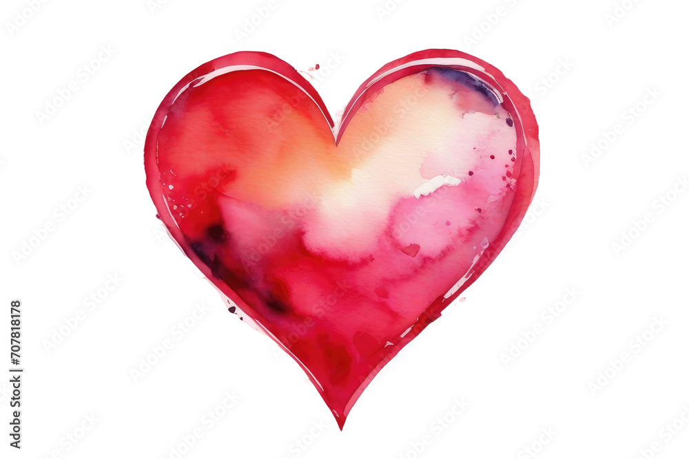 Abstract Elegance: Valentine's Artistry in Hand-Drawn Watercolor Heart Abstract Elegance: Valentine's Artistry in Hand-Drawn Watercolor Heart