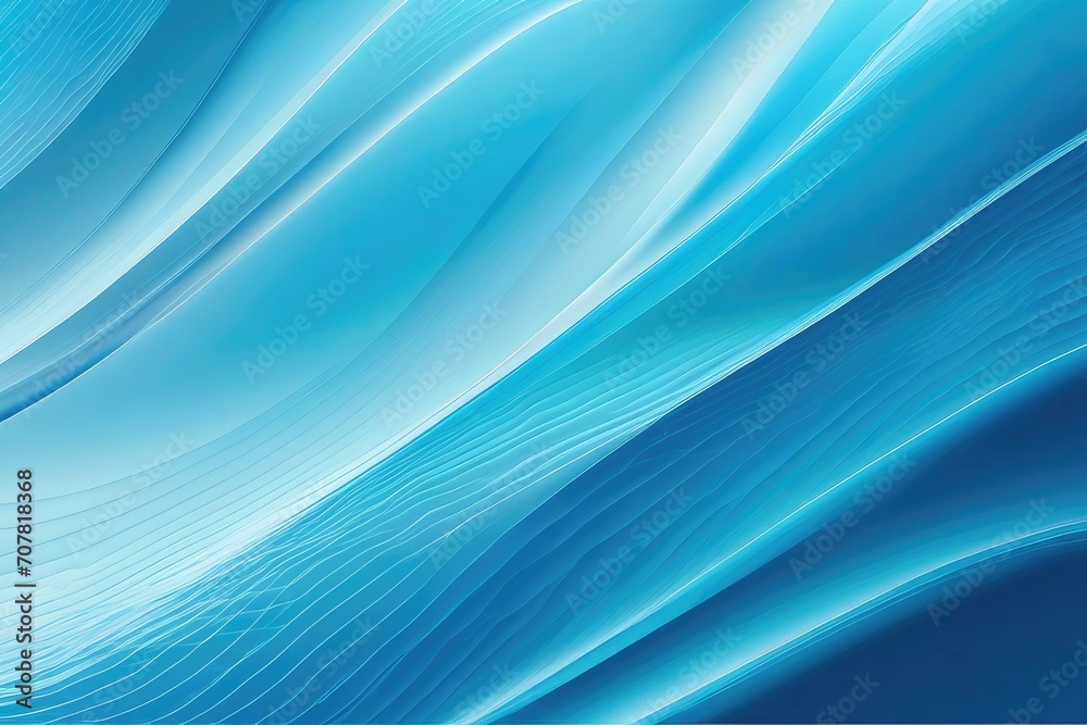 Fototapeta premium Abstract light blue wave background. Stylized water flow banner