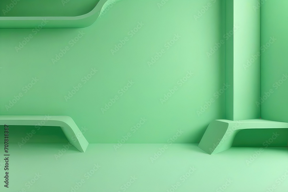 Abstract pastel green studio background for product presentation Abstract pastel green studio background for product presentation