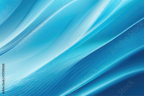 Abstract light blue wave background. Stylized water flow banner