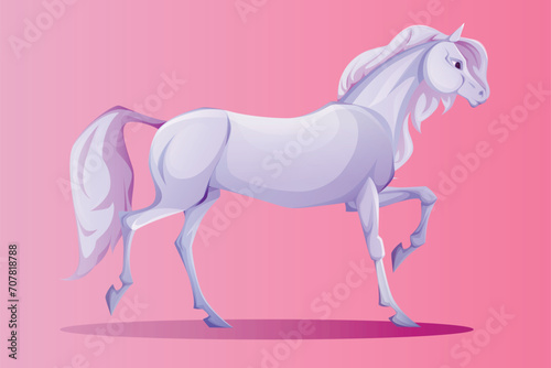 horse is trotting