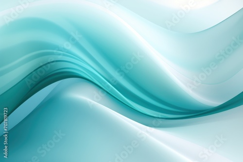 Aquamarine background image for design or product presentation, with a play of light and shadow, in light blue tones 
