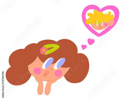 A girl thinking of a friend