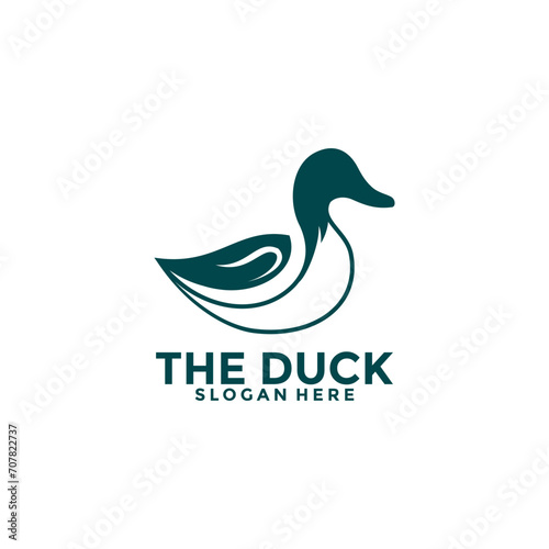 Duck Vector , Mallard logo hunting. Duck farm Logo Vector illustration Template