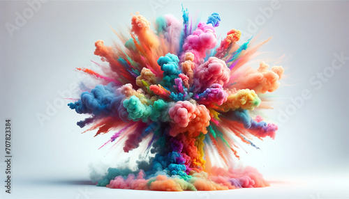 Explosión Intensa de Nubes de Colores Vividos que Cautivan la Vista en una Representación Abstracta de la Creatividad, la Inspiración y la Moda photo