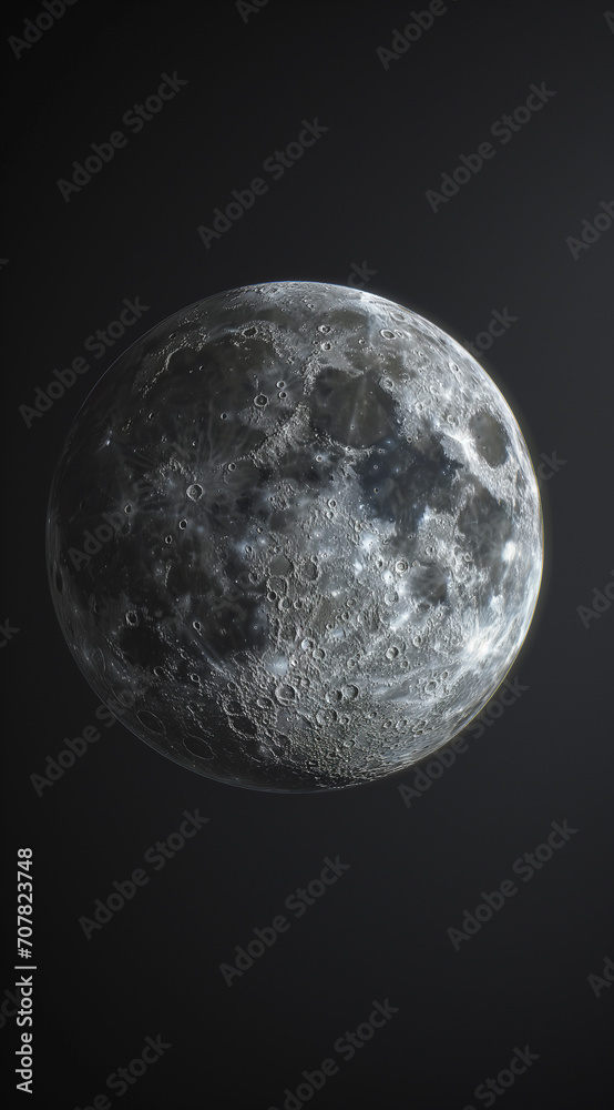 Fototapeta premium an image of the moon on the dark night sky