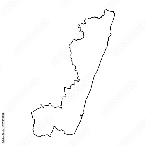 Atsinanana region map, administrative division of Madagascar. Vector illustration. photo