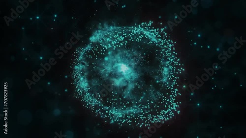 Shiny green shpere lights motion animation 