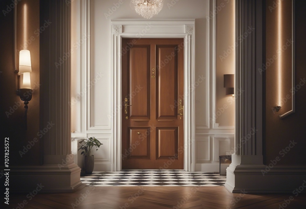 Interior with classic door