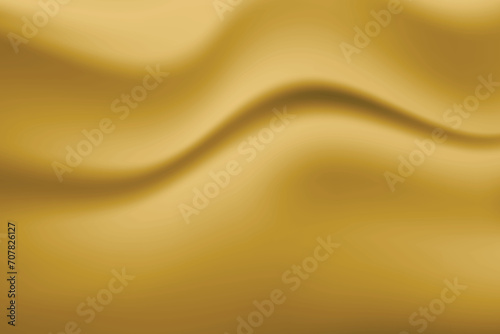 Silk orange background. Abstract vector pattern with copy space. Liquid wave texture, smooth drapery wallpaper. Wedding fabric, satin. Wavy design for banner, card, postcard, backdrop © Alla