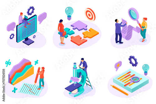 Case study compositions in isometric view