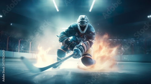 Shark mascot of the hockey team