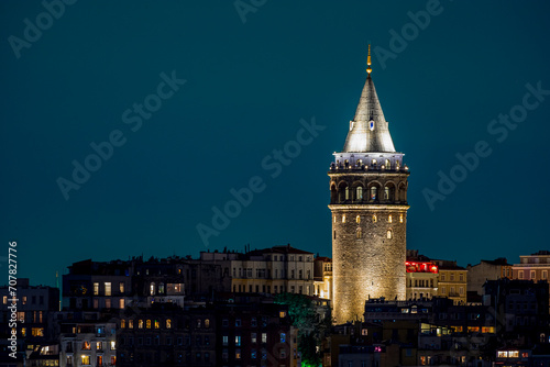 Skyline of istanbul. Galata Tower. Istanbul / Turkey.