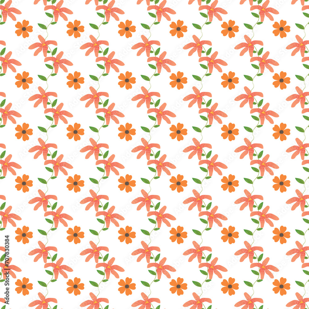 Free vector hand drawn small flowers pattern design