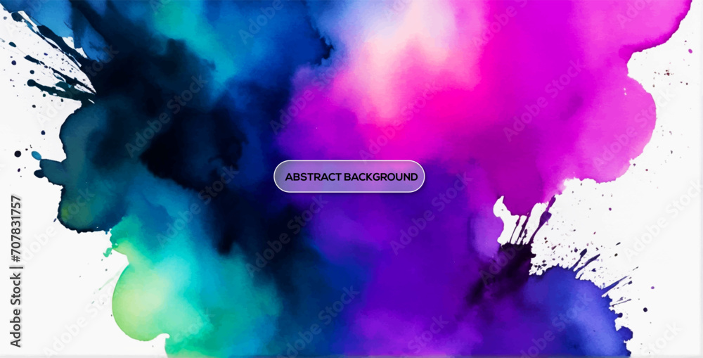 Watercolor painting style with colorful abstract background
