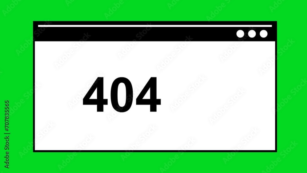 video drawing animation terminal icon cmd error 404 symbol alert exclamation mark sign, drawn in black and white color. On a green chroma key background