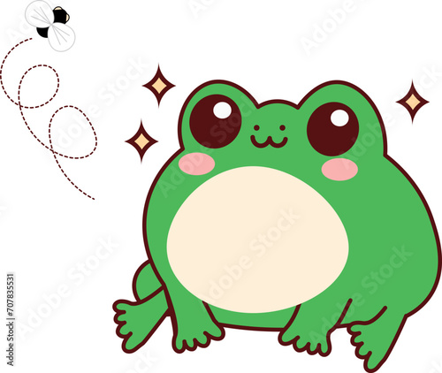 cute frog vector illustration, for woven backgrounds pattern, repeat