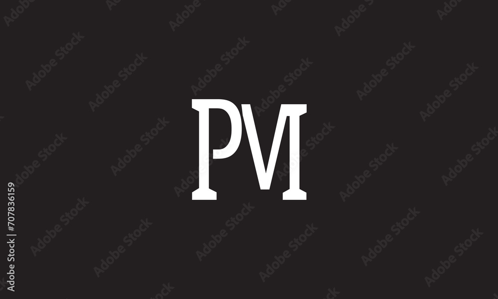 PM, MP, M, P Abstract Letters Logo Monogram PM, MP, M, P Abstract Letters Logo Monogram