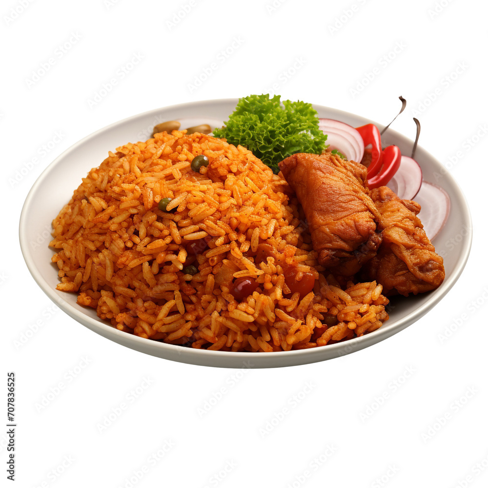 Jollof isolated on transparent background Jollof isolated on transparent background