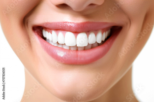 women smiling a white-hot smile, white, clean teeth close-up