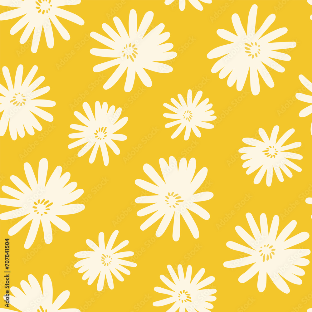 Seamless floral pattern based on traditional folk art ornaments. Colorful flowers on color background. Scandinavian style. Sweden nordic style. Vector illustration. Simple minimalistic pattern Seamless floral pattern based on traditional folk art ornaments. Colorful flowers on color background. Scandinavian style. Sweden nordic style. Vector illustration. Simple minimalistic pattern