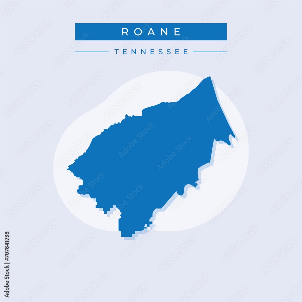 Vector illustration vector of Roane map Tennessee