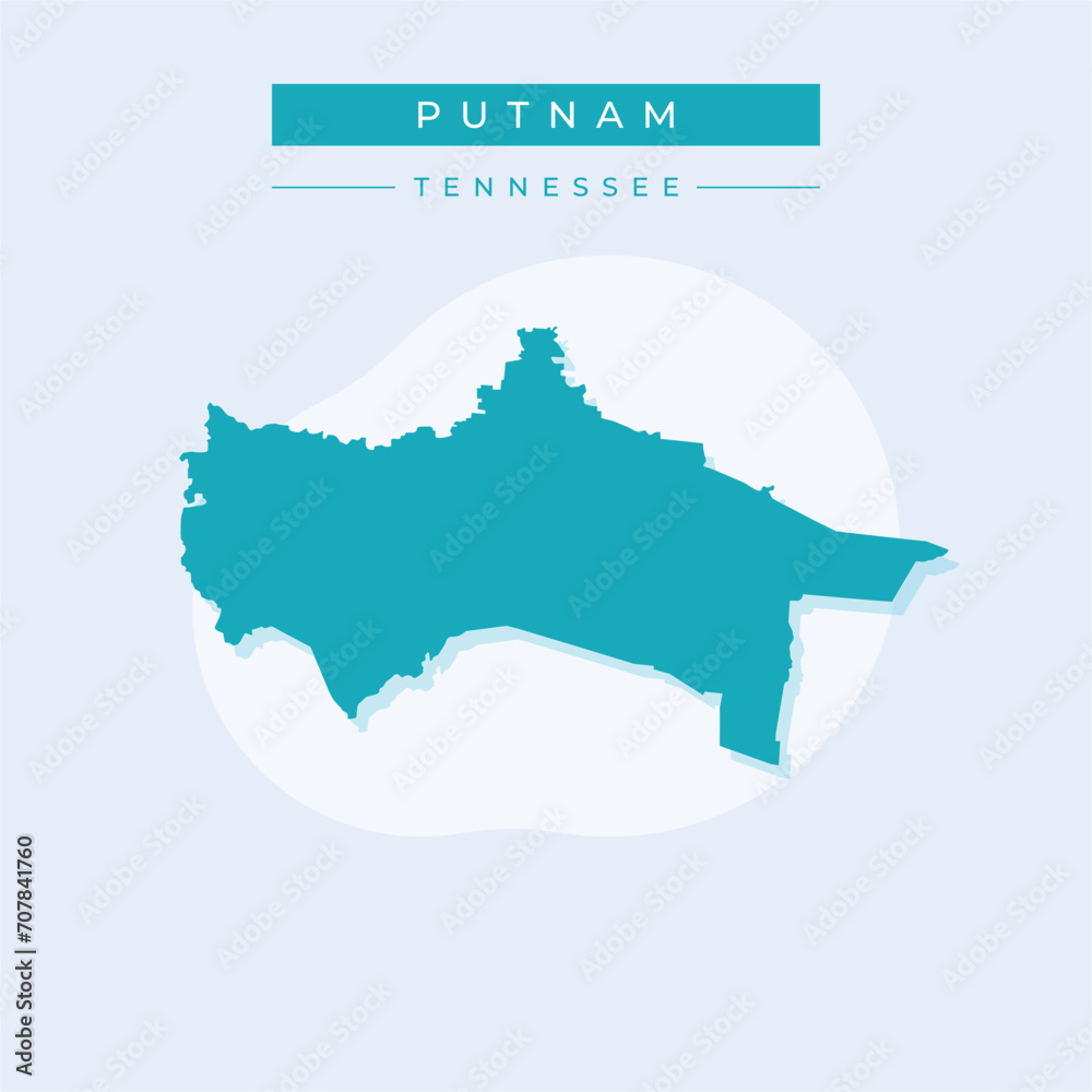 Vector illustration vector of Putnam map Tennessee